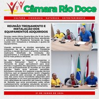 REUNIÃO TREINAMENTO E INSTALAÇÃO DOS EQUIPAMENTOS ADQUIRIDOS